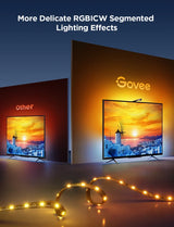 Govee TV Backlight 3 Lite (55-65 inch) | Slimme RGBICW TV Verlichting met Camera & Matter