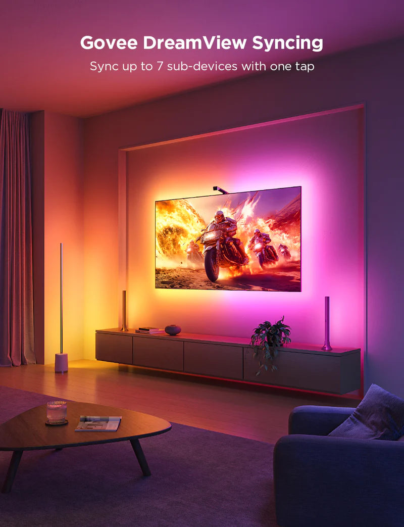 Govee TV Backlight 3 Lite (55-65 inch) | Slimme RGBICW TV Verlichting met Camera & Matter