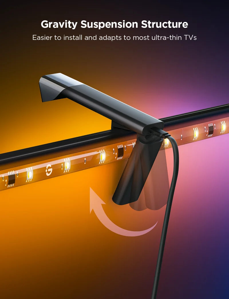 Govee TV Backlight 3 Lite (55-65 inch) | Slimme RGBICW TV Verlichting met Camera & Matter