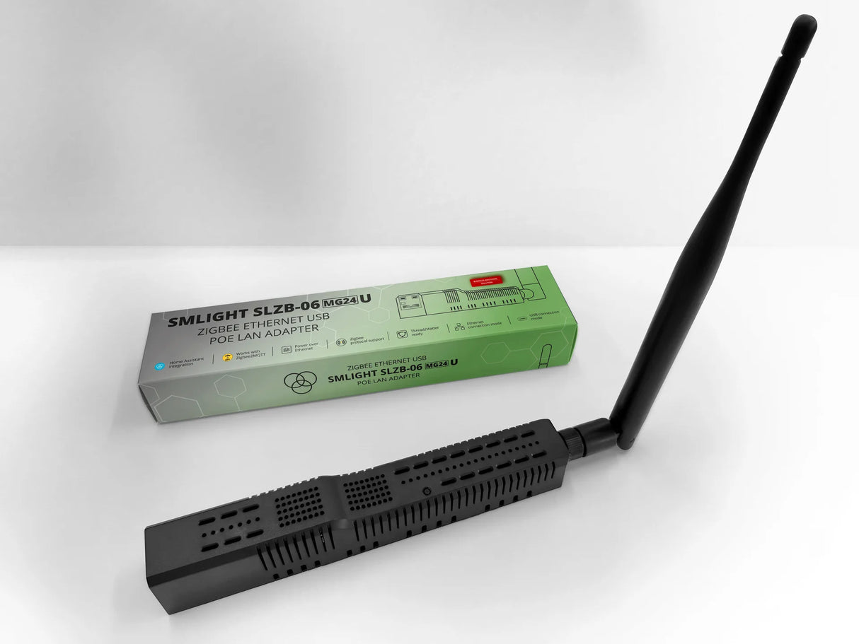 SMLIGHT SLZB-06MG24U Zigbee Ethernet Coordinator met EFR32MG24, PoE en USB Passthrough