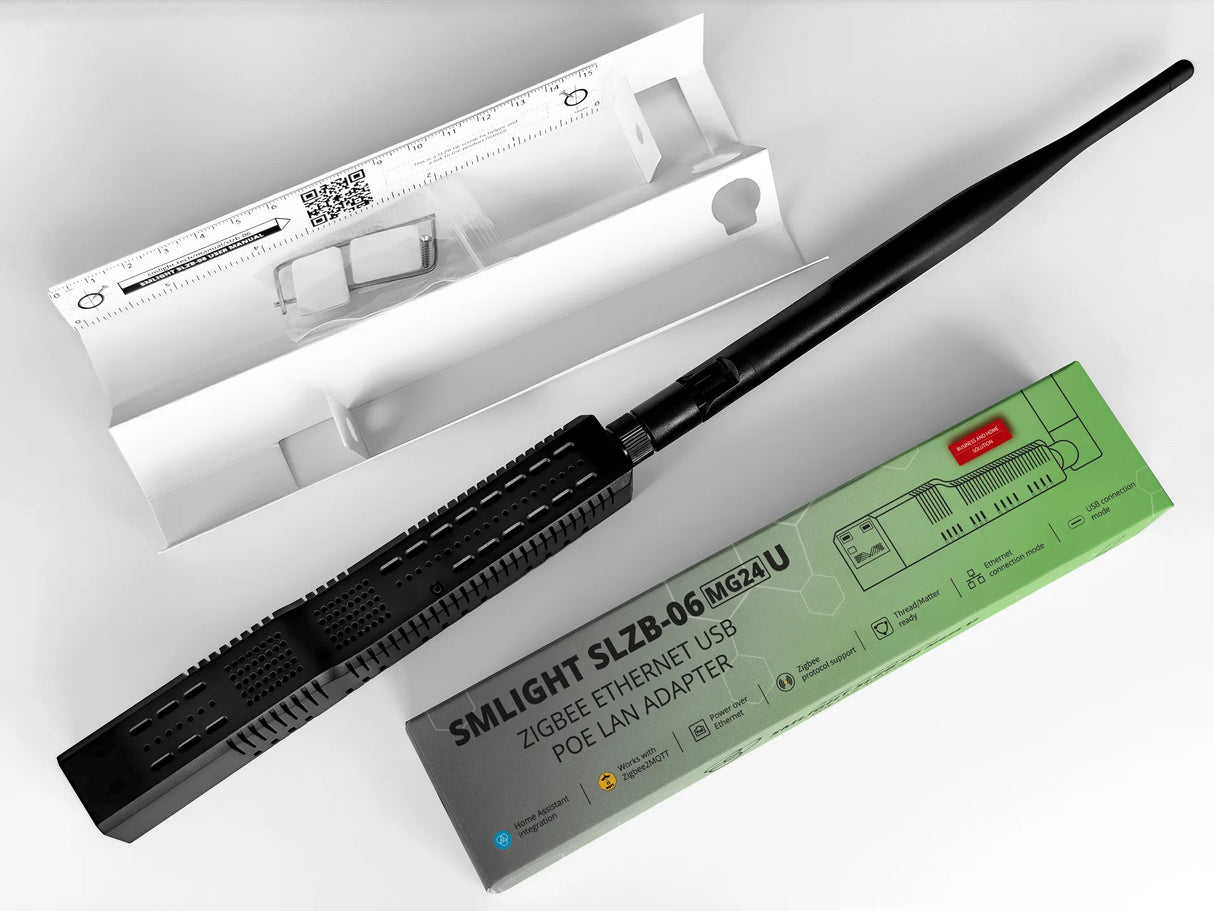 SMLIGHT SLZB-06MG24U Zigbee Ethernet Coordinator met EFR32MG24, PoE en USB Passthrough