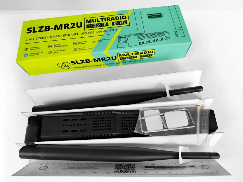 SMLIGHT SLZB-MR2U Dual-Radio Adapter | Zigbee 3.0, Thread & PoE Coördinator