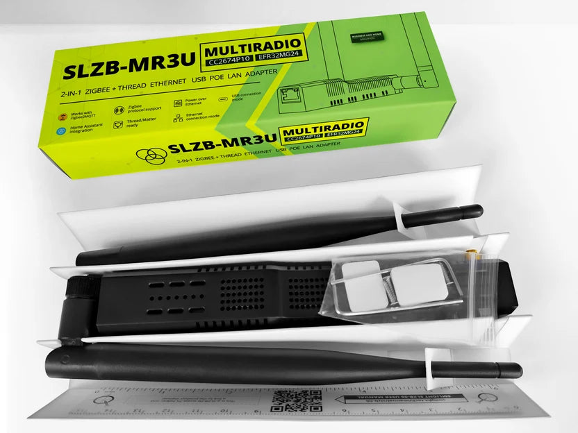 SMLIGHT SLZB-MR3U | Multi-Radio Zigbee 3.0 & Thread Ethernet PoE Coordinator