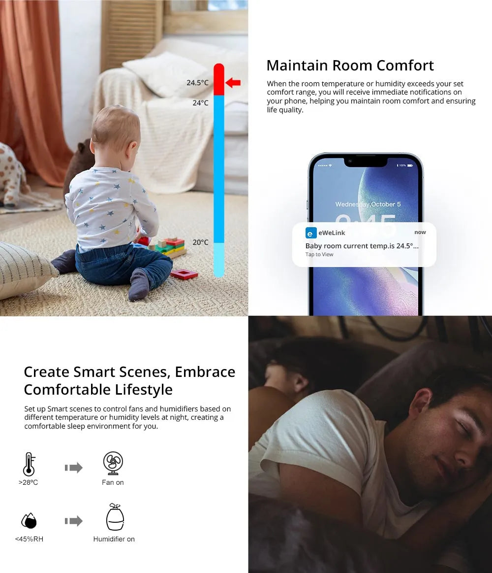 SONOFF SNZB-02P Zigbee 3.0 Temperature & Humidity Sensor