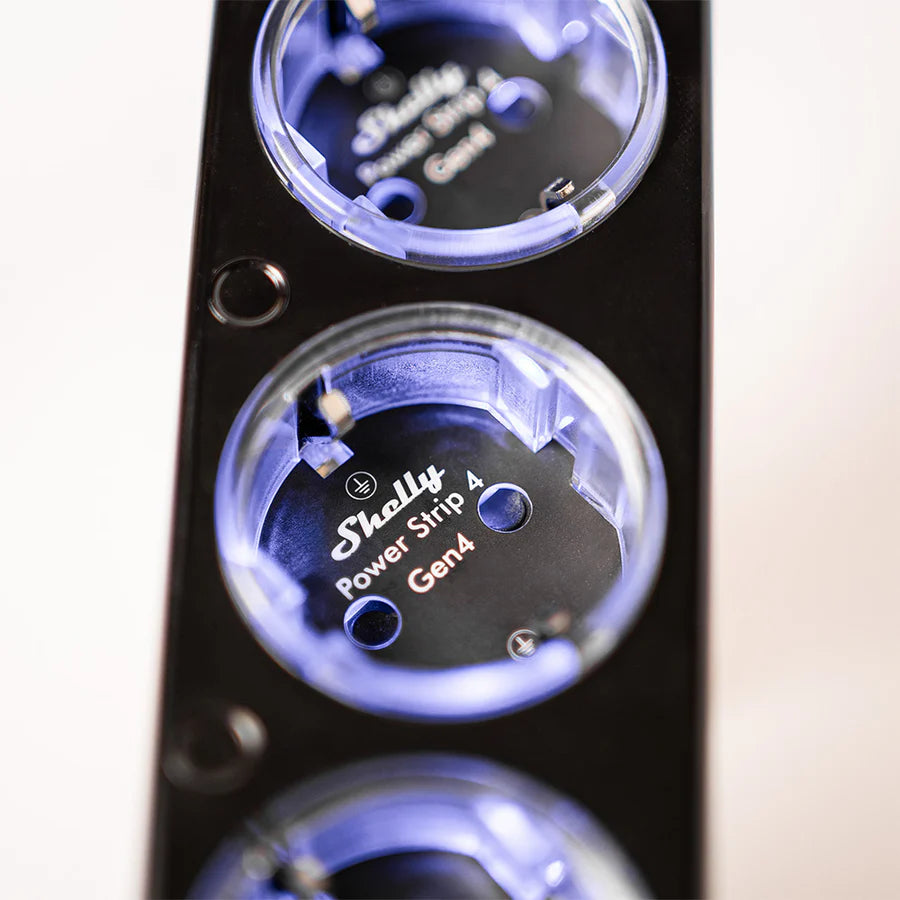 Shelly Power Strip 4 Gen4 – Slimme stekkerdoos met energiemeting (WiFi/Zigbee/Matter)