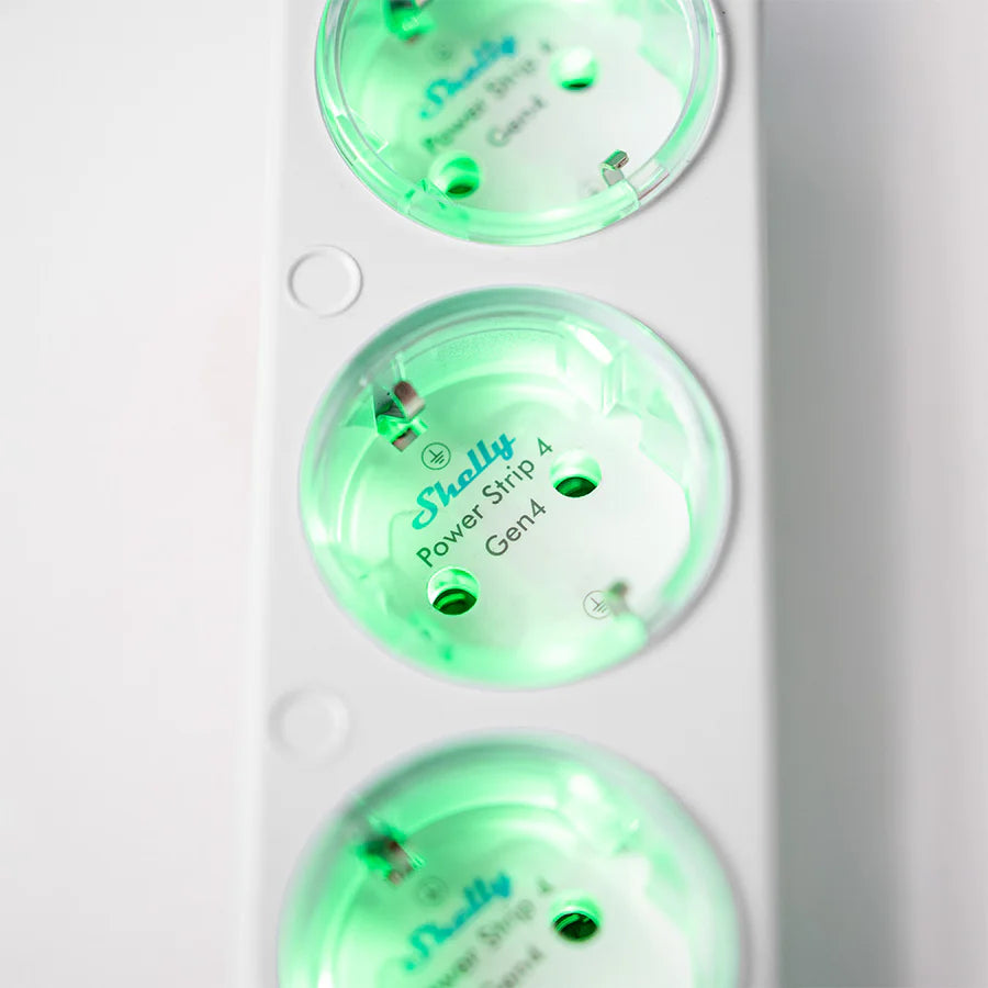 Shelly Power Strip 4 Gen4 – Slimme stekkerdoos met energiemeting (WiFi/Zigbee/Matter)