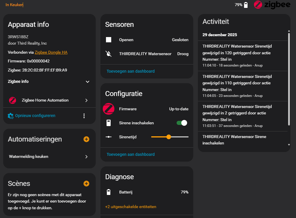 THIRDREALITY Water Leak Sensor – Zigbee Waterleksensor