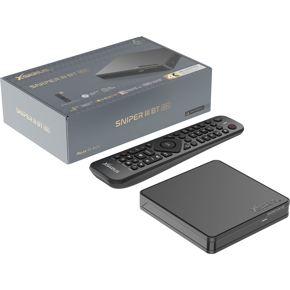 Xsarius Sniper 3 BT | UHD 4K | Linux OTT Mediastreamer | Bluetooth Versie