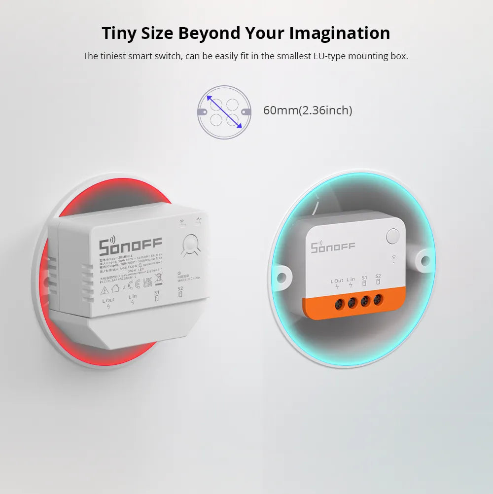 SONOFF ZBMINIL2 Zigbee 3.0 Smart Switch – No Neutral Wire Required