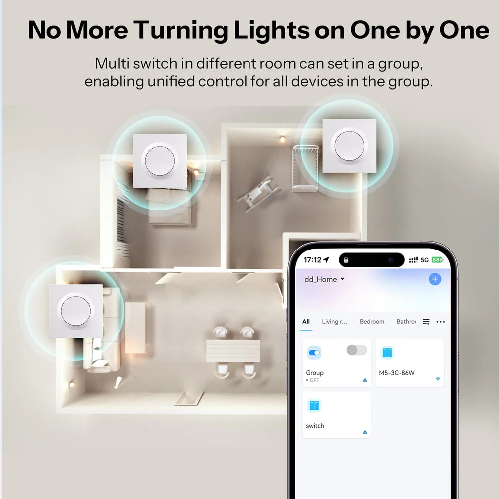 SONOFF ZBMINIL2-E | Orb-ZBW1L Zigbee wandschakelaar zonder neutraaldraad