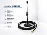 RFXCOM 433.92 MHz Antenne met Magneetvoet (1m Kabel) | SMA Connector