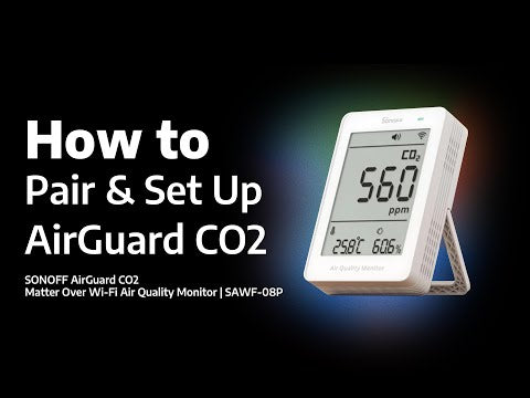 SONOFF AirGuard CO2 SAWF-08P Matter Wi-Fi Air Quality Monitor