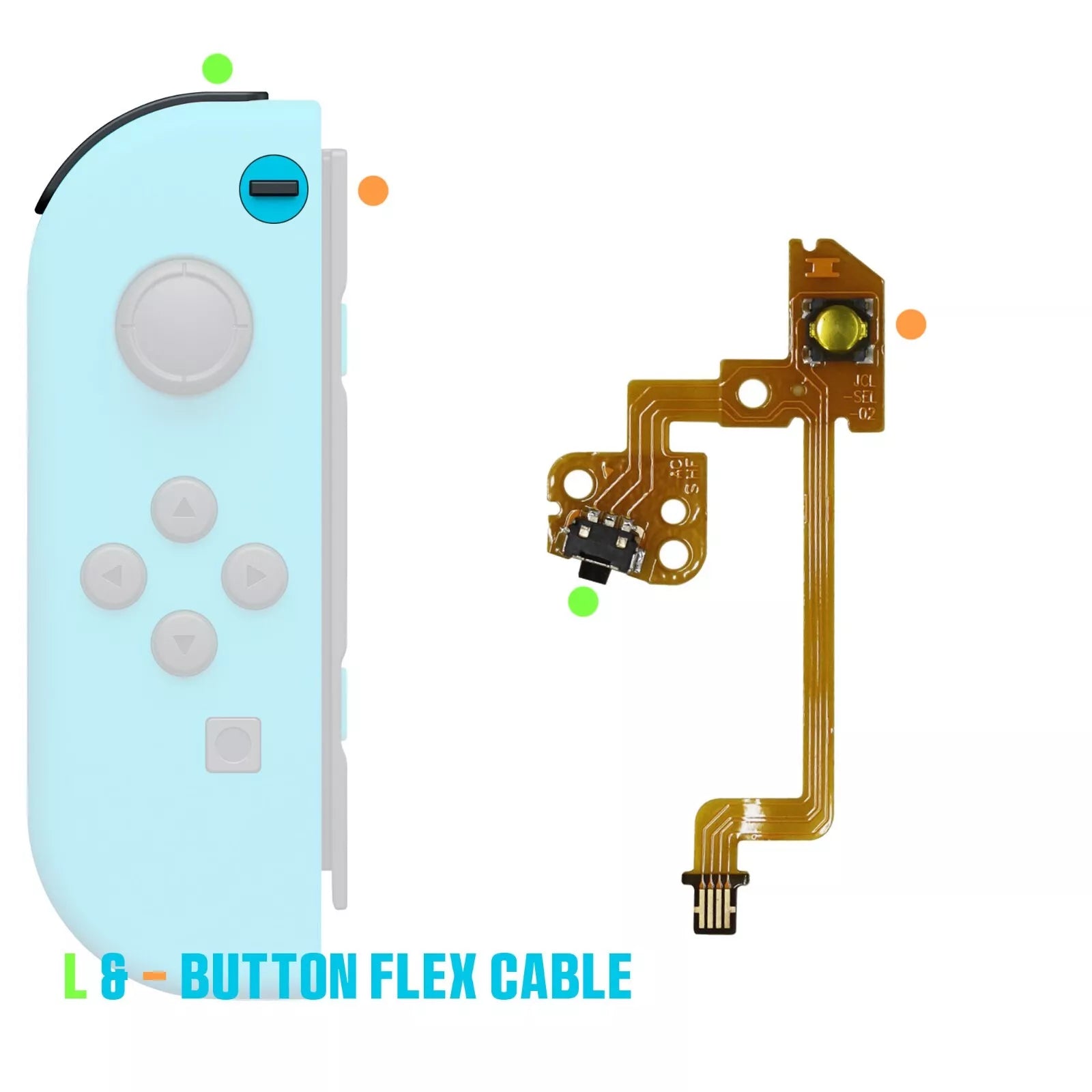 Nintendo Switch Joycon | Original SL/SR/L/ZL/ZR Flex-Flachbandkabel mit Taste - L-Taste