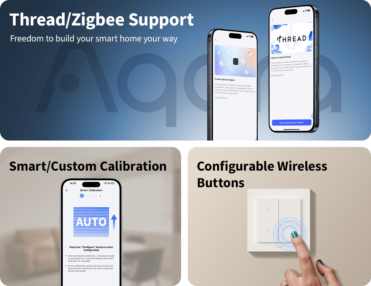 Aqara Shutter Switch H2 Kit – Slimme Rolluikschakelaar | EU