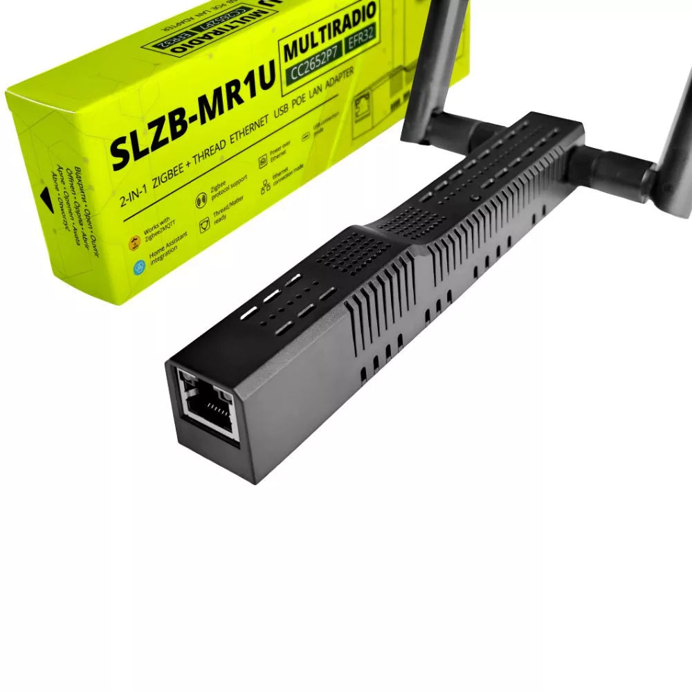 SMLIGHT SLZB-MR1U Dual-Radio Adapter Zigbee en Thread met Ethernet, Wi-Fi, PoE en USB Passthrough