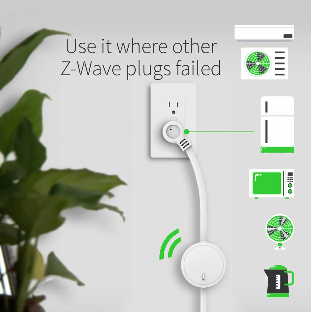 Zooz Slimme schakelaar met energiemeting (10A/2100W) | ZEN15 | Z-Wave Plus 800 EU Serie