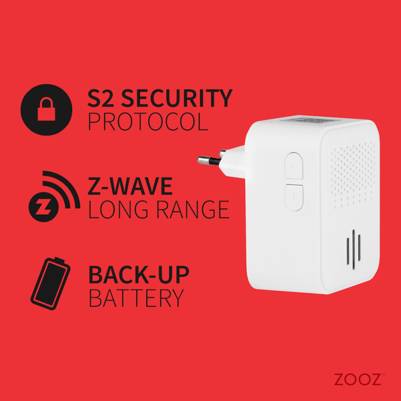 Zooz Sirene & Bel met 50 Geluiden & MP3/WAV | ZSE50 | Z-Wave Plus 800 EU Serie