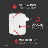 Zooz Sirene & Bel met 50 Geluiden & MP3/WAV | ZSE50 | Z-Wave Plus 800 EU Serie